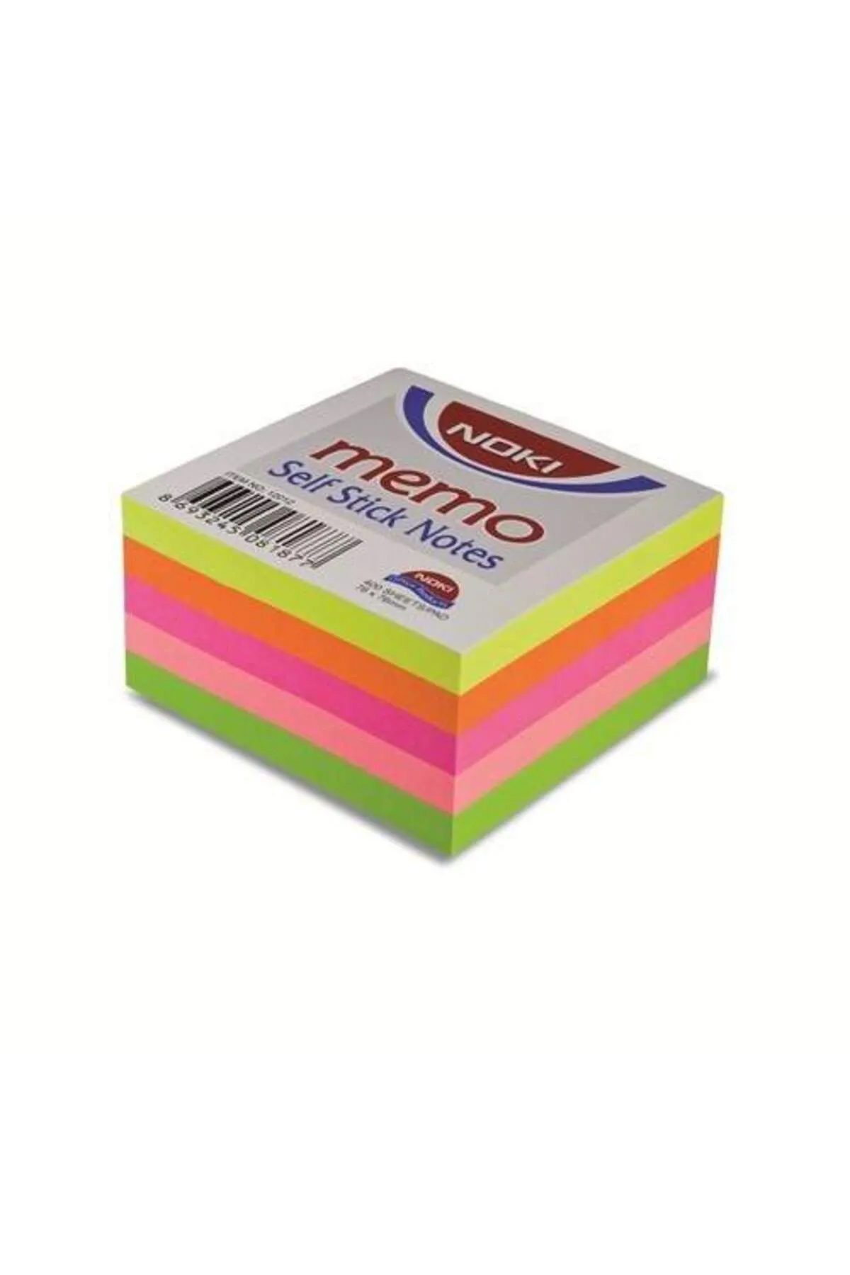 Noki Memo 12012 75 X 75 Mm Neon Küp Yapışkanlı Not Kağıdı 400 Yaprak Neon - Lisinya