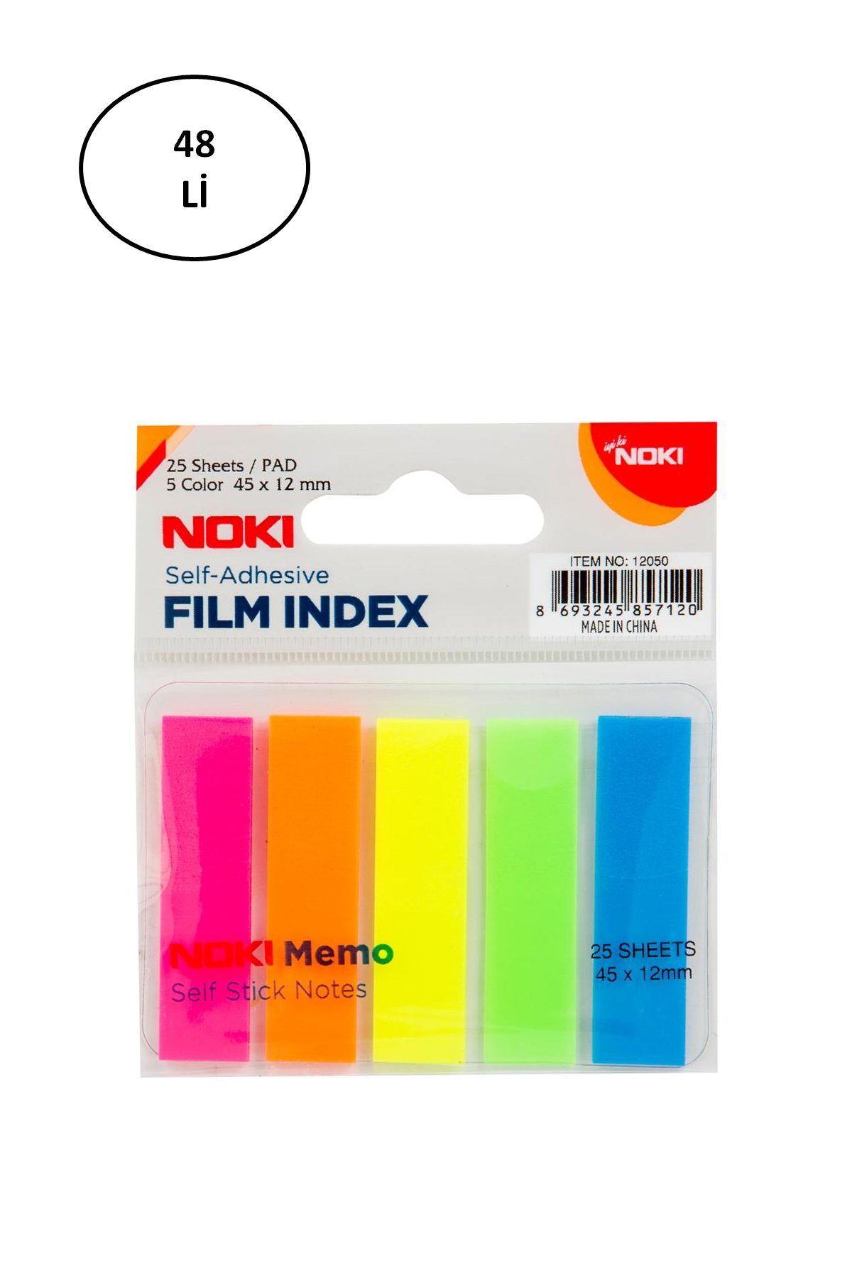 Noki Memo 12050 Yapışkanlı Film Index Yapuışkanlı Ayraç 45 X 12 Mm - Lisinya