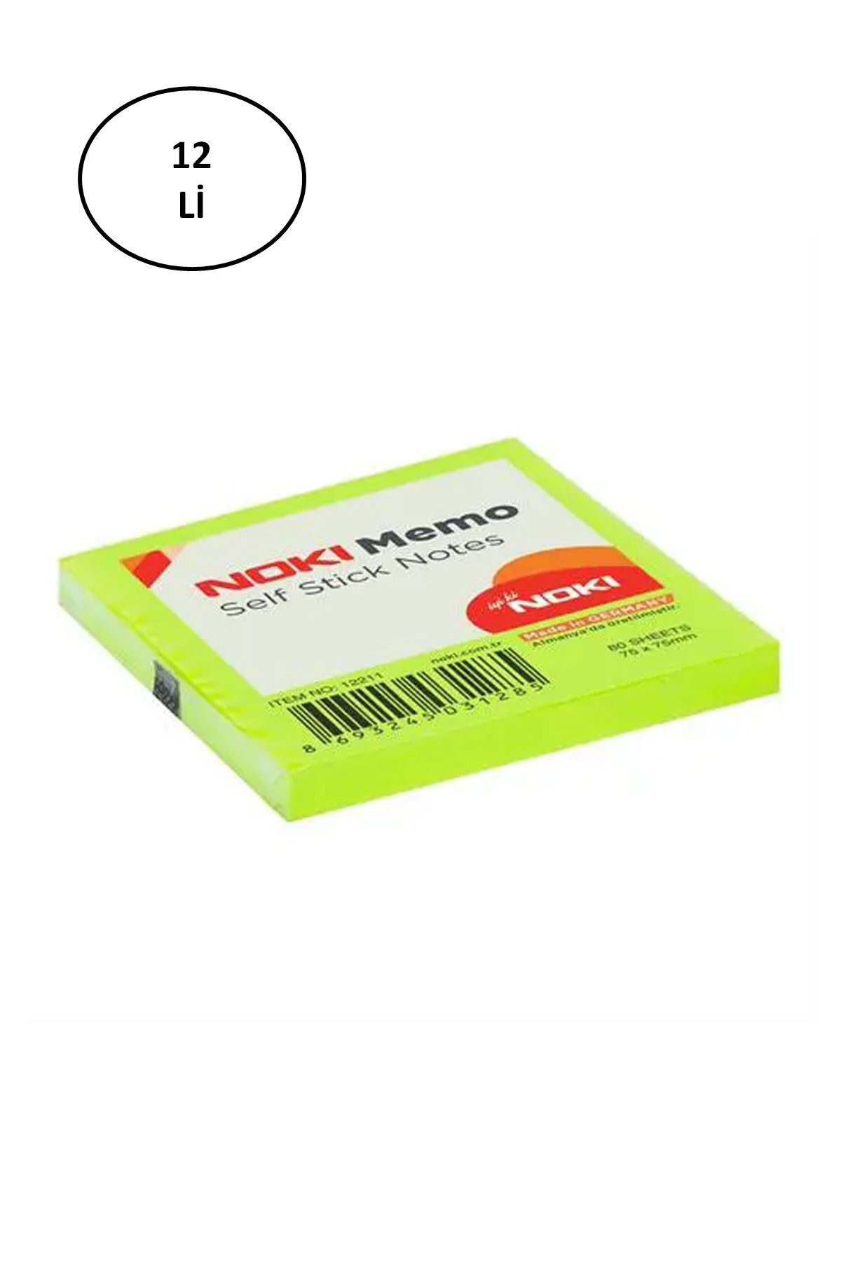 Noki Memo 12211 Yapışkanlı Not Kağıdı 75 x 75 mm 80 Yaprak - Lisinya