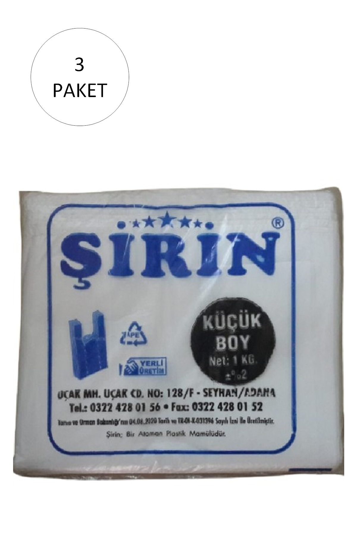 Beyaz Kalın Atlet Poşet Küçük Boy 25x45 Cm 1 Kg 3 Paket (Takriben 330 Adet) - Lisinya