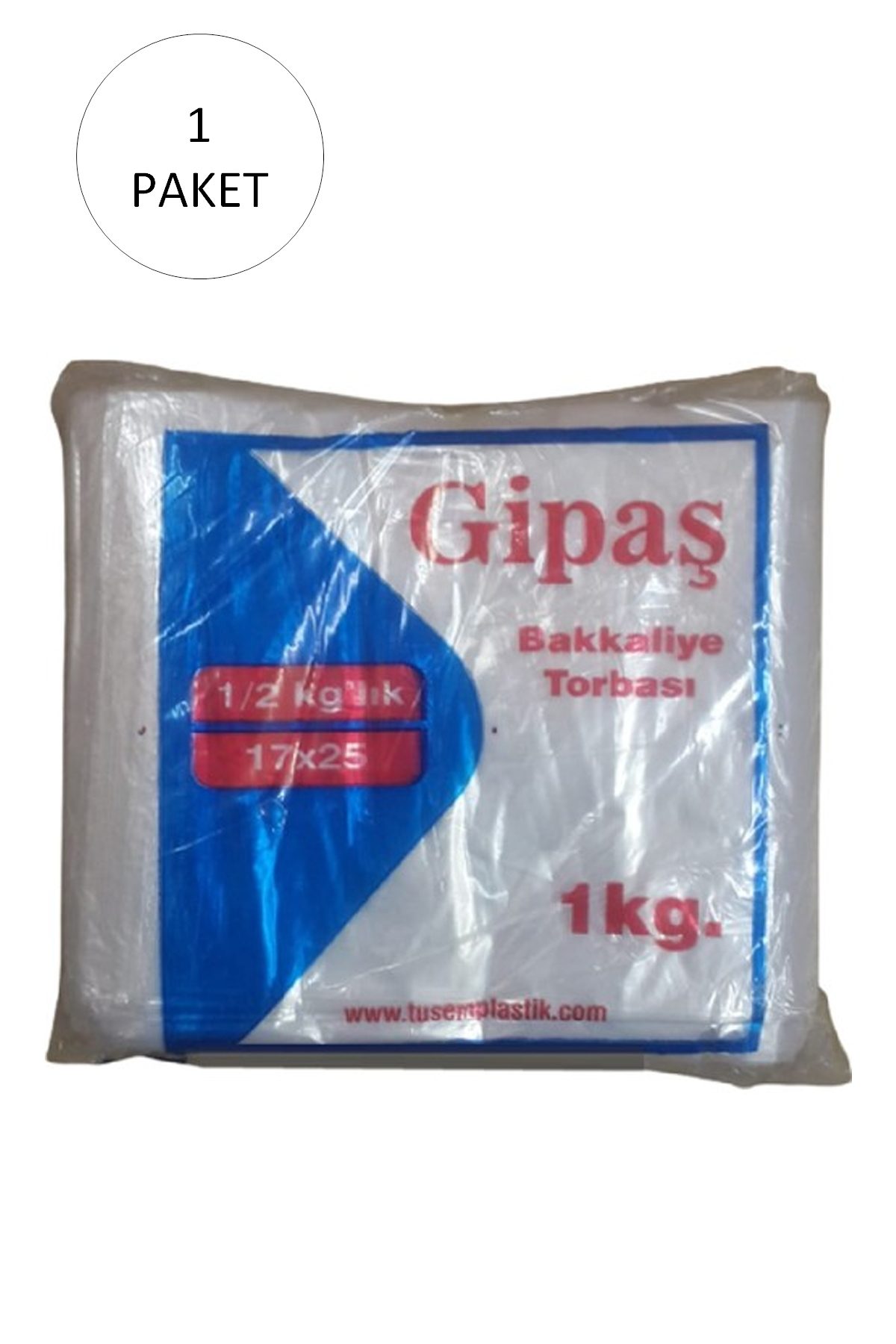 Bakkaliye Naylon Torba 1/2 Yarımlık 17x25 cm 1 kg 1 Paket (Takriben 475 Adet) - Lisinya