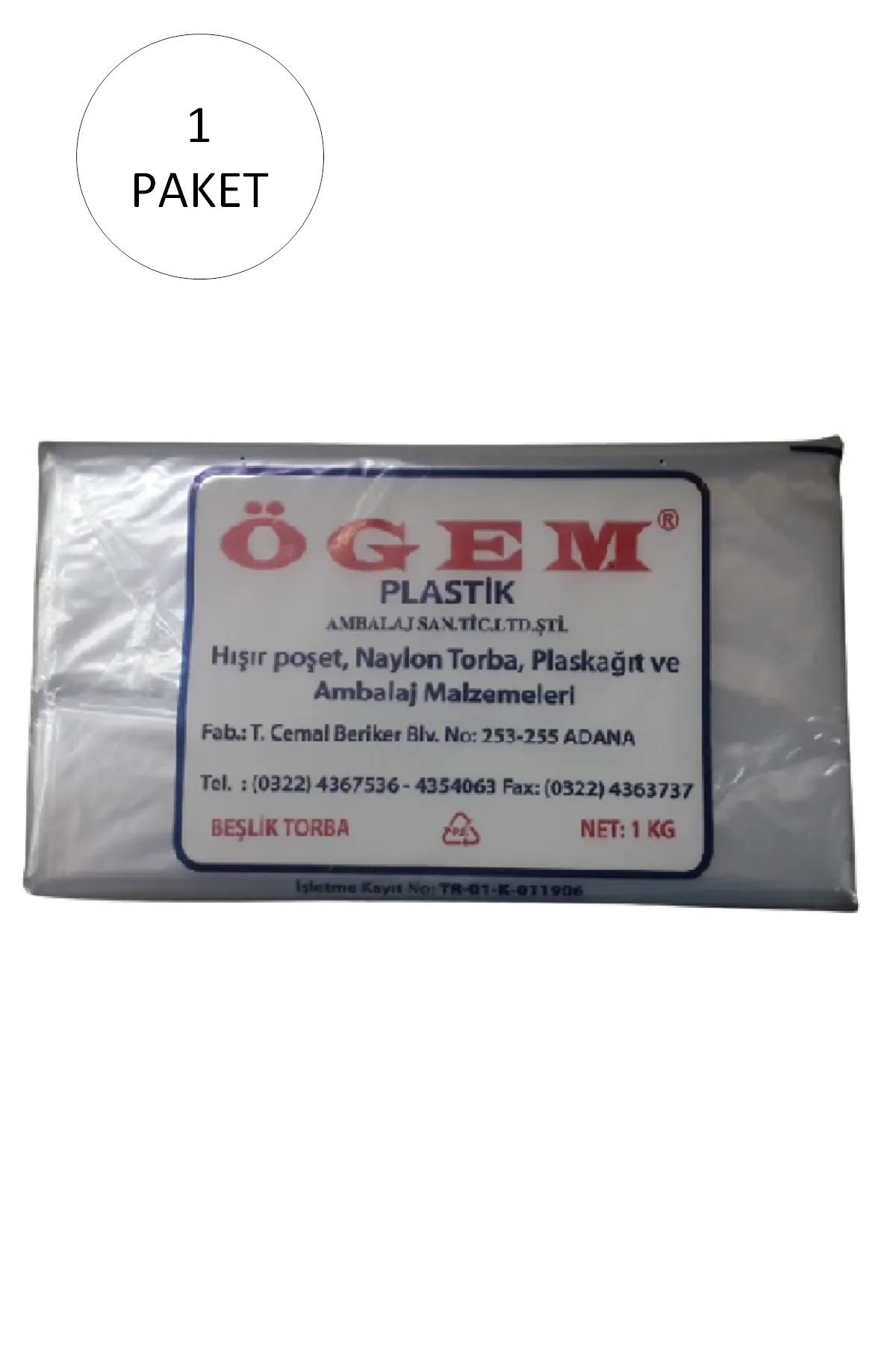 Bakkaliye Naylon Torba Beşlik 30x52 cm 1 kg 1 Paket (Takriben 105 Adet) - Lisinya