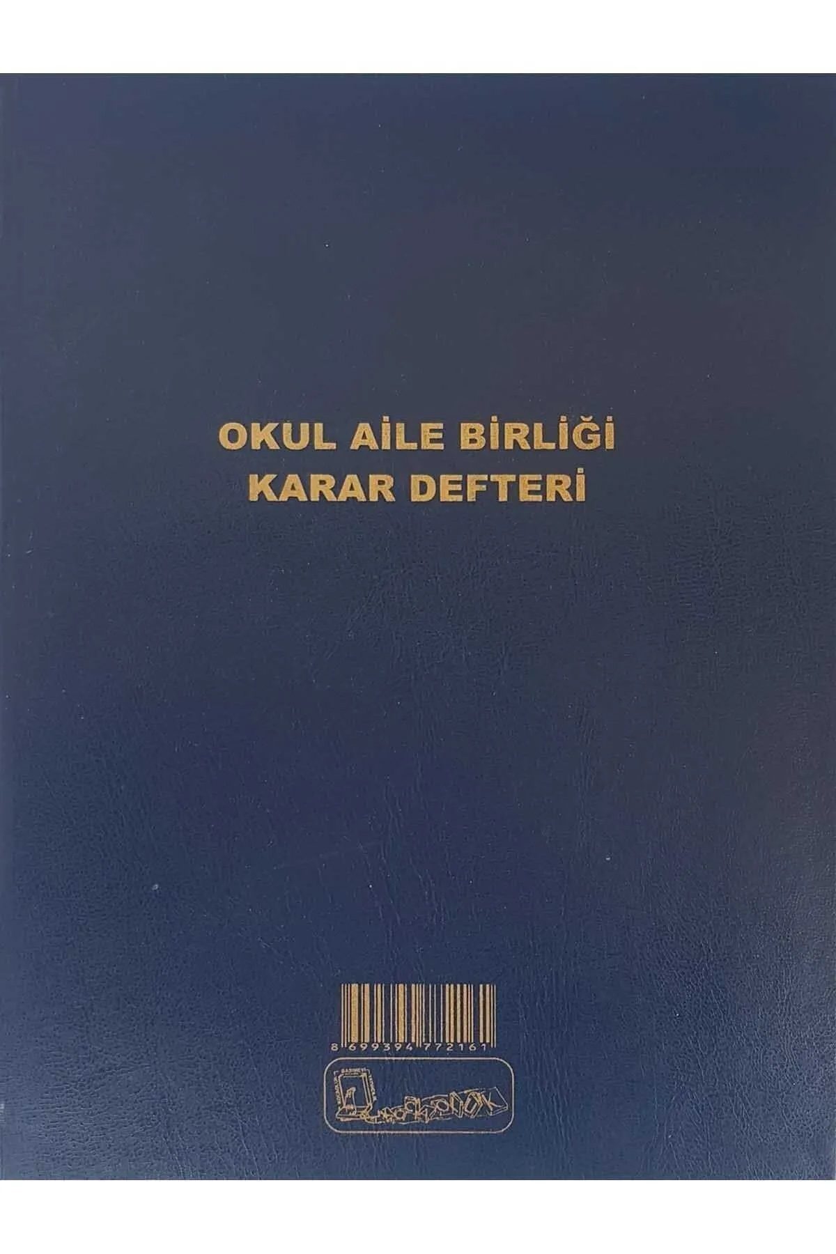 Kocaoluk Okul Aile Birliği Karar Defteri Cilt Kapak - Lisinya