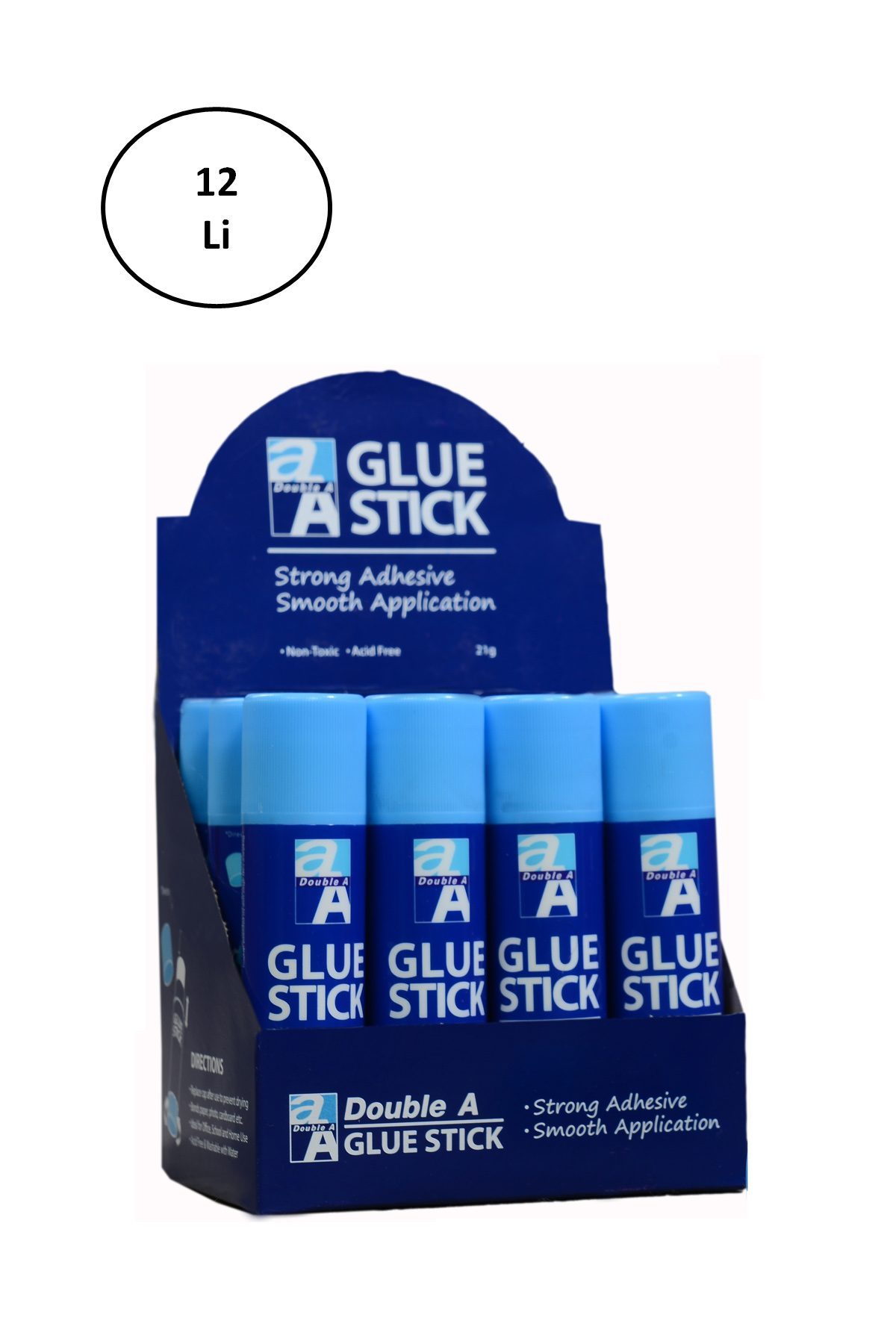 Double A Super Sticky Glue Stick Yapıştırıcı 21 Gram 12'li - Lisinya