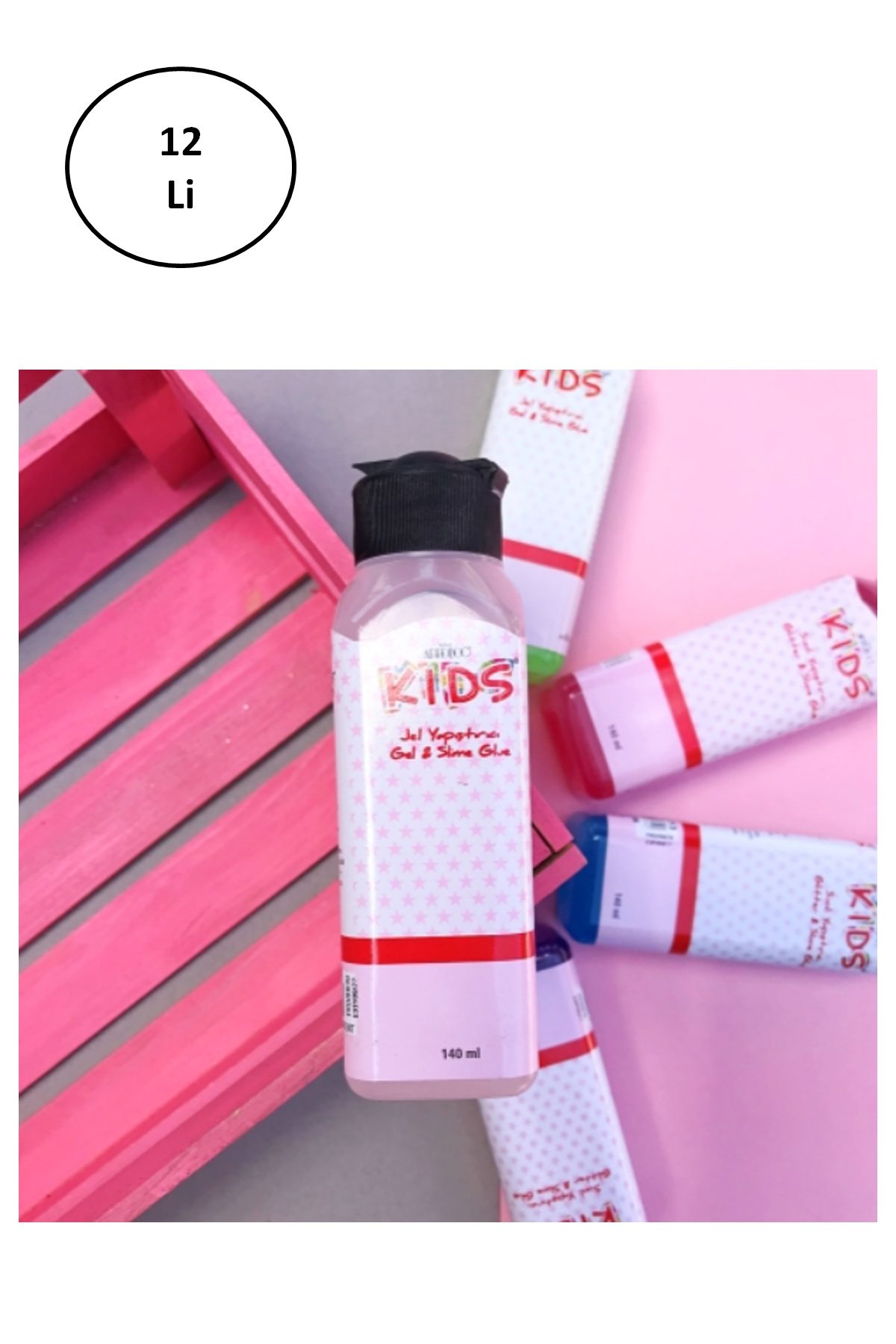 Artdeco Kids 140 Ml Jel Slime Yapıştırıcısı - Şeffaf 12'li - Lisinya