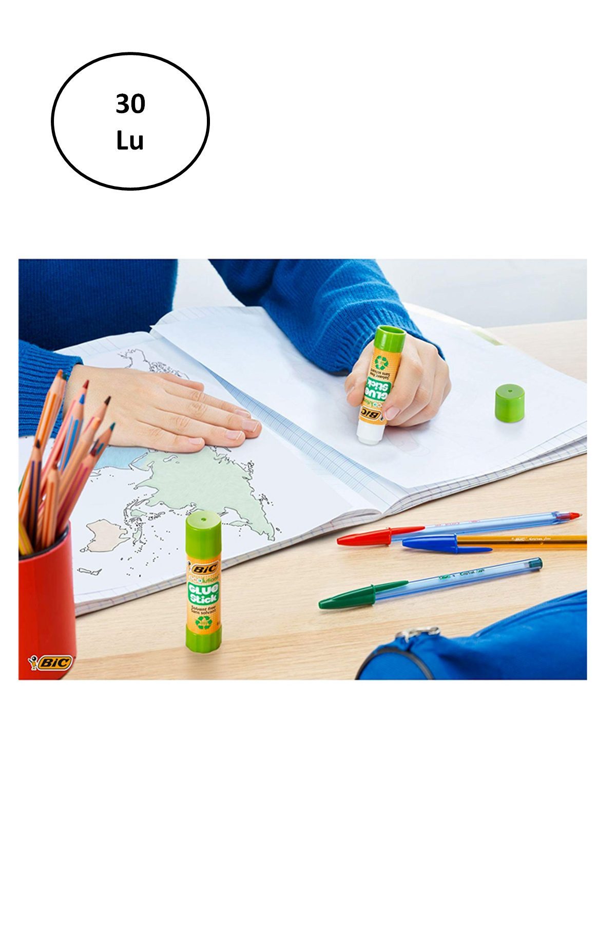 Bic Ecolutions Glue Stick Yapıştırıcı 8 gr 30'lu - Lisinya