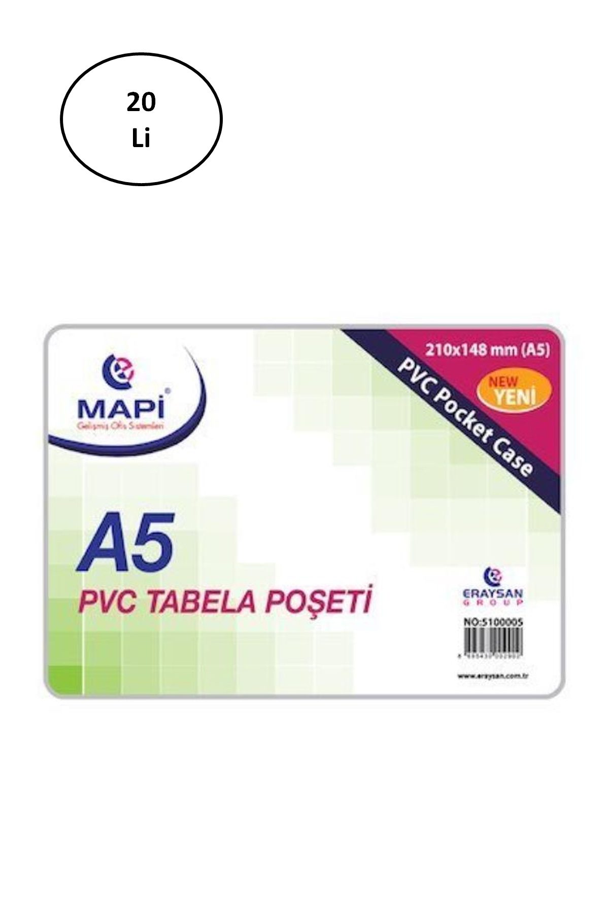 Era Mavi Pvc Tabela Poşetleri A5 20'li - Lisinya