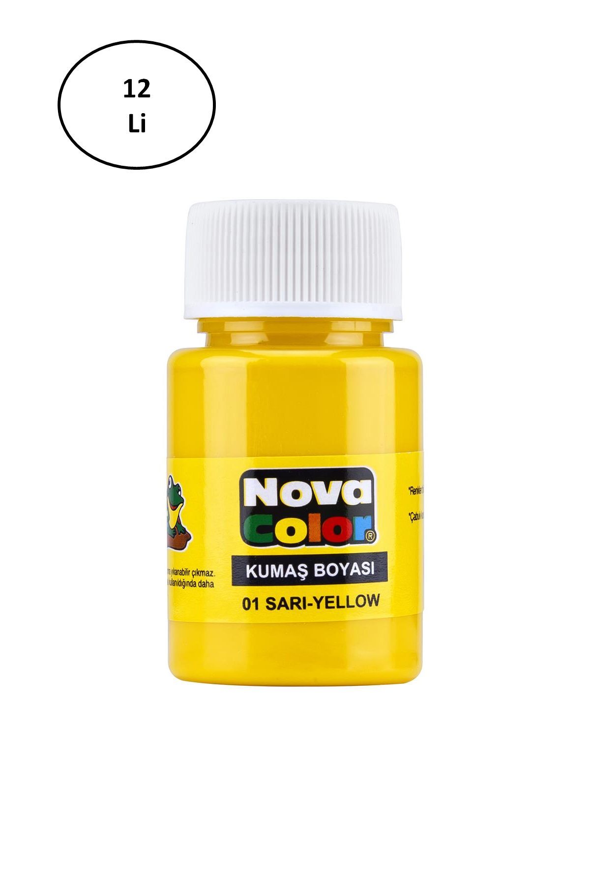 Nova Color Kumaş Boyası Şişe 30 Ml Sarı 12 Li - Lisinya