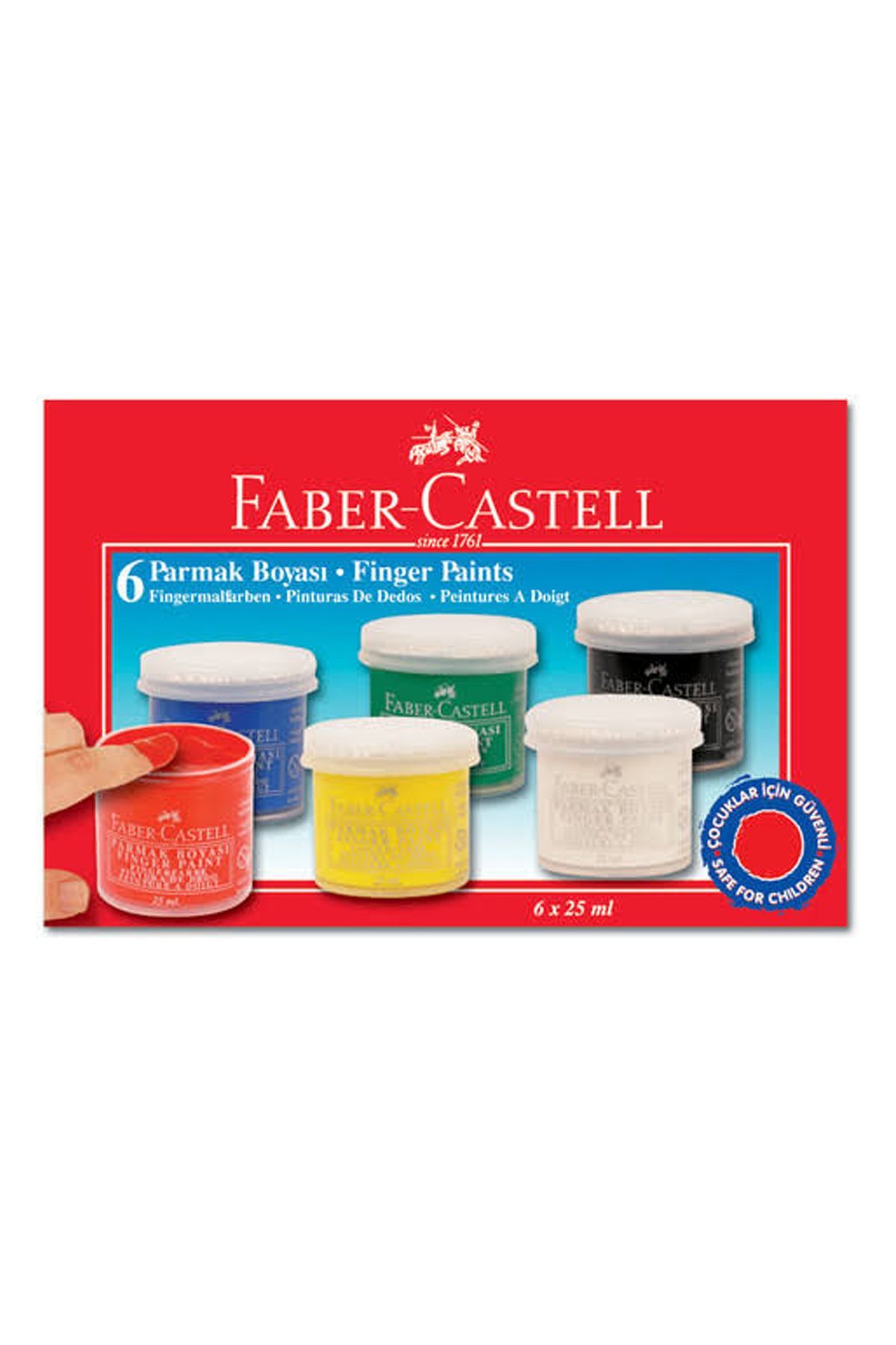 Faber Castell Parmak Boyası 6 Renk - Lisinya