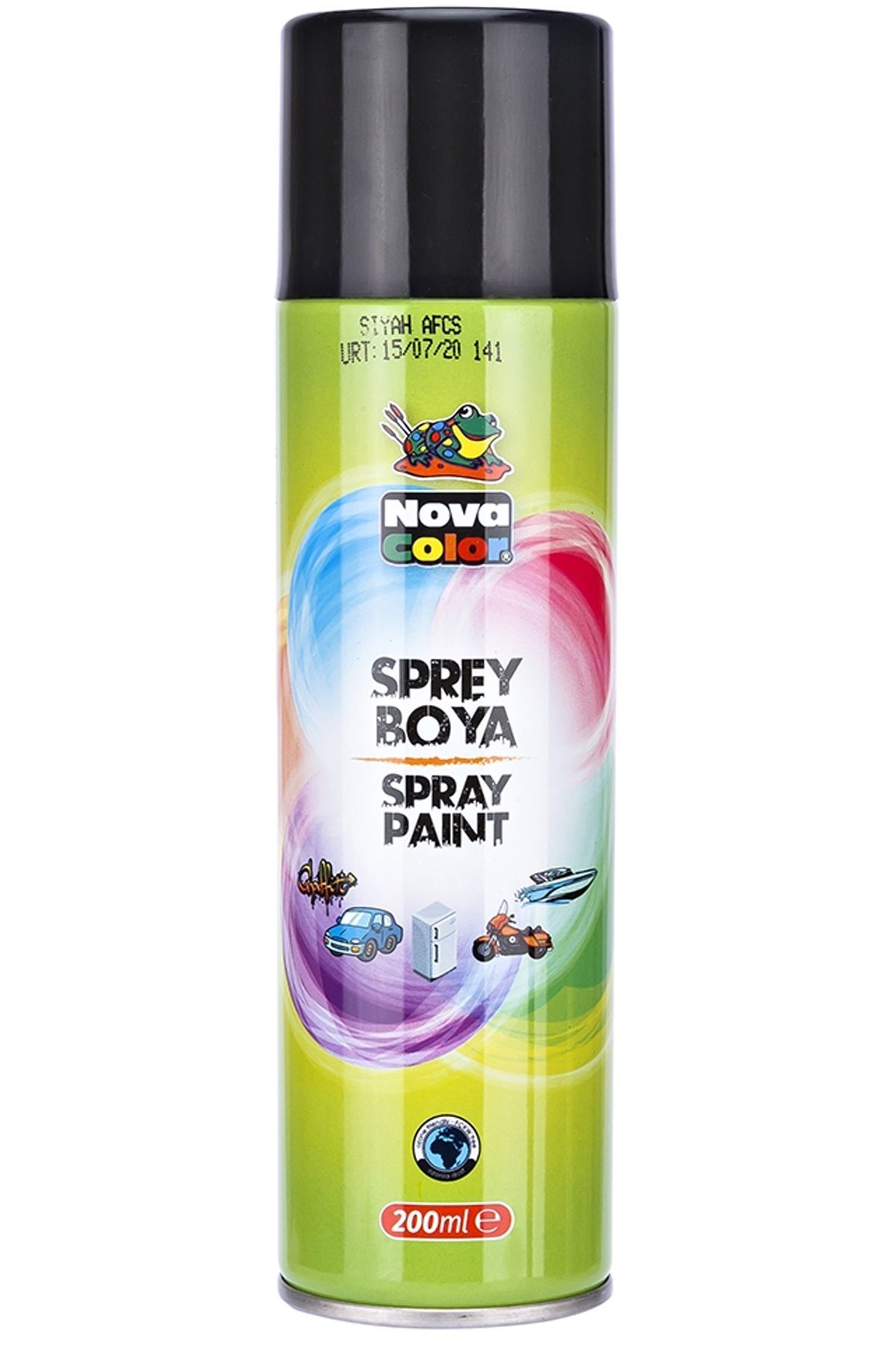 Nova Color Sprey Boya 200 Ml Siyah - Lisinya