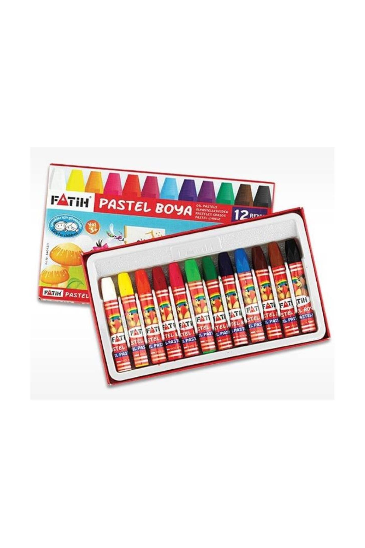 Fatih Pastel Boya 12 Renk King Size Yeni - Lisinya