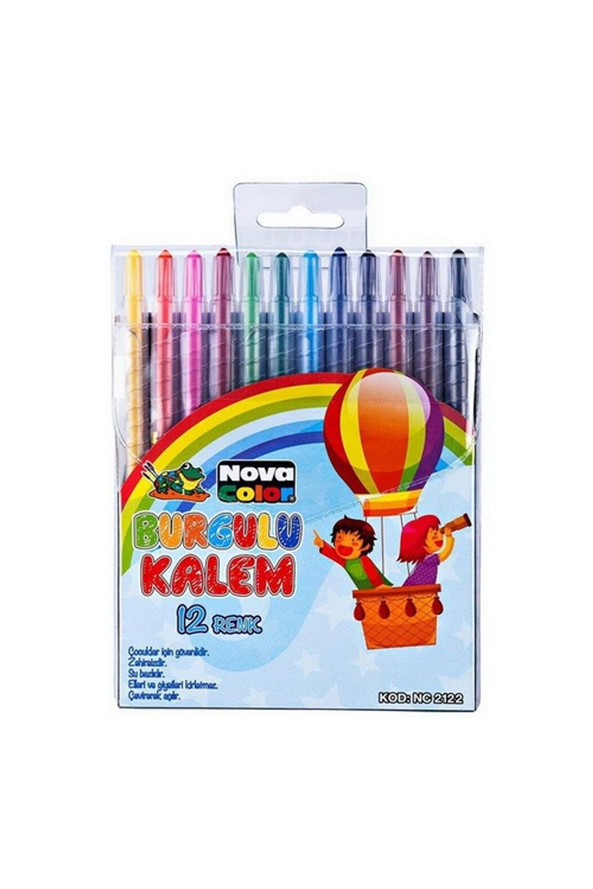 Nova Color 12 Li Çevirmeli Mum Boya Nc-2122 - Lisinya