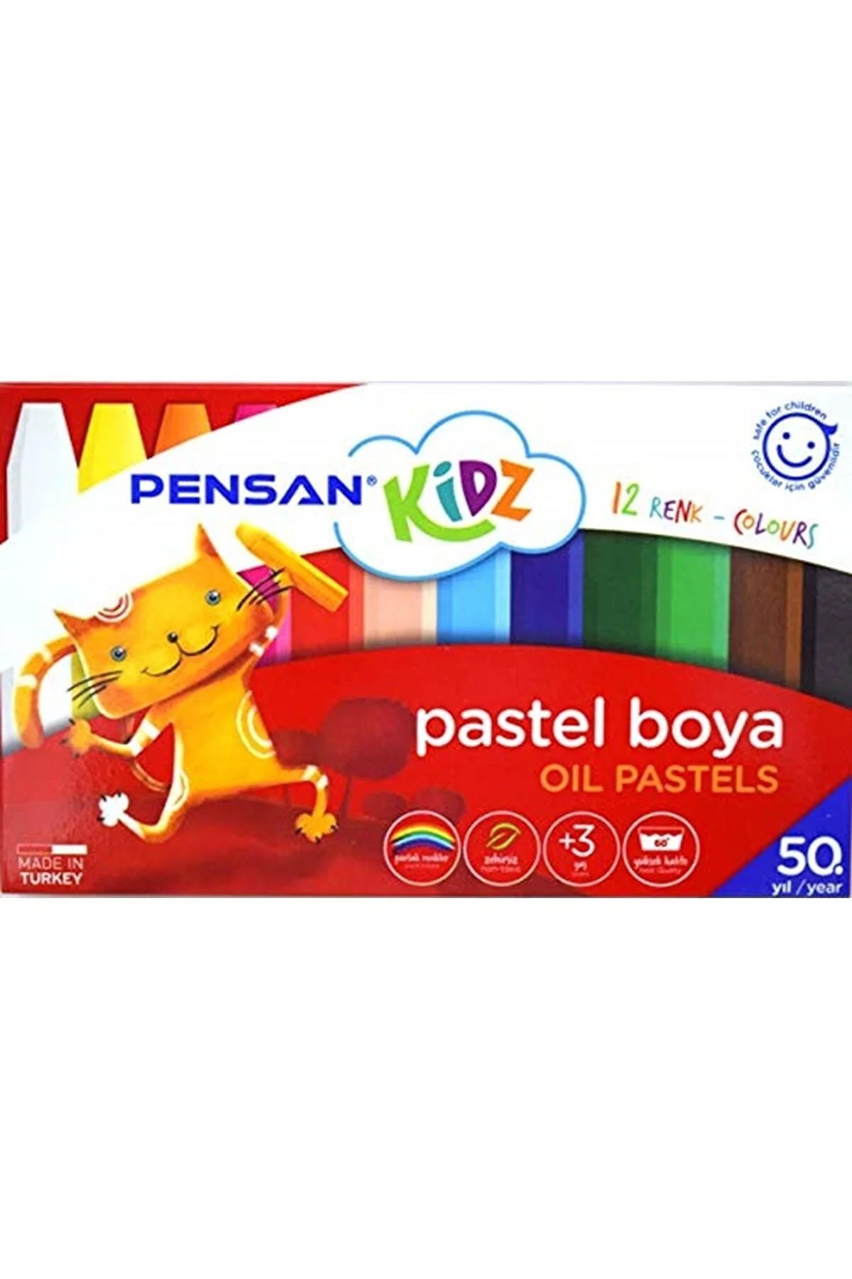 Pensan Kidz Pastel Boya 12 Renk - Lisinya