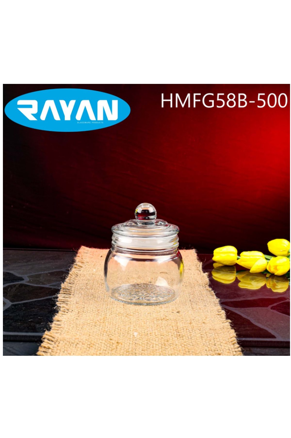 Rayan Cam Kavanoz HMFG58B-500 - Lisinya