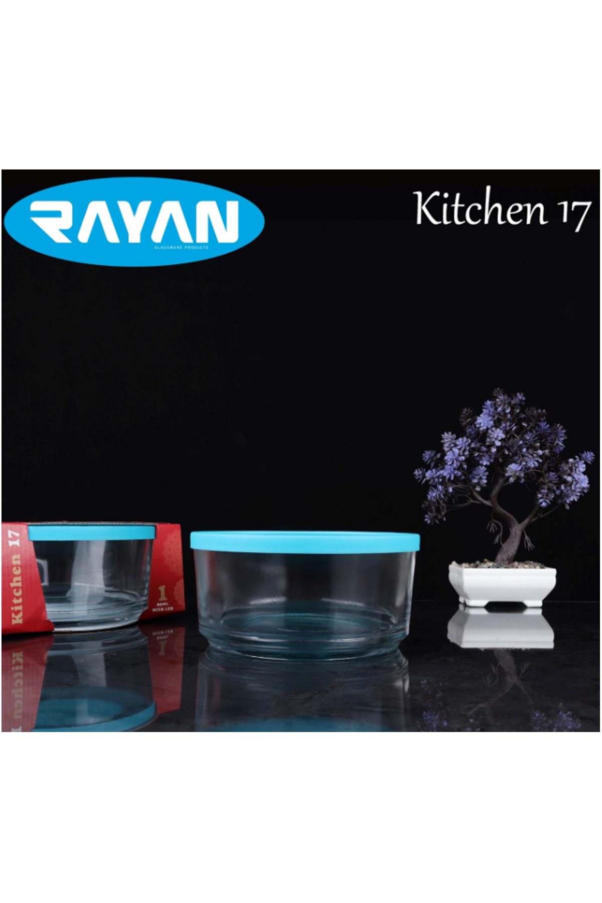 Rayan Kitchen Plastik Kapaklı 17 Cm Saklama Kabı Cam - Lisinya