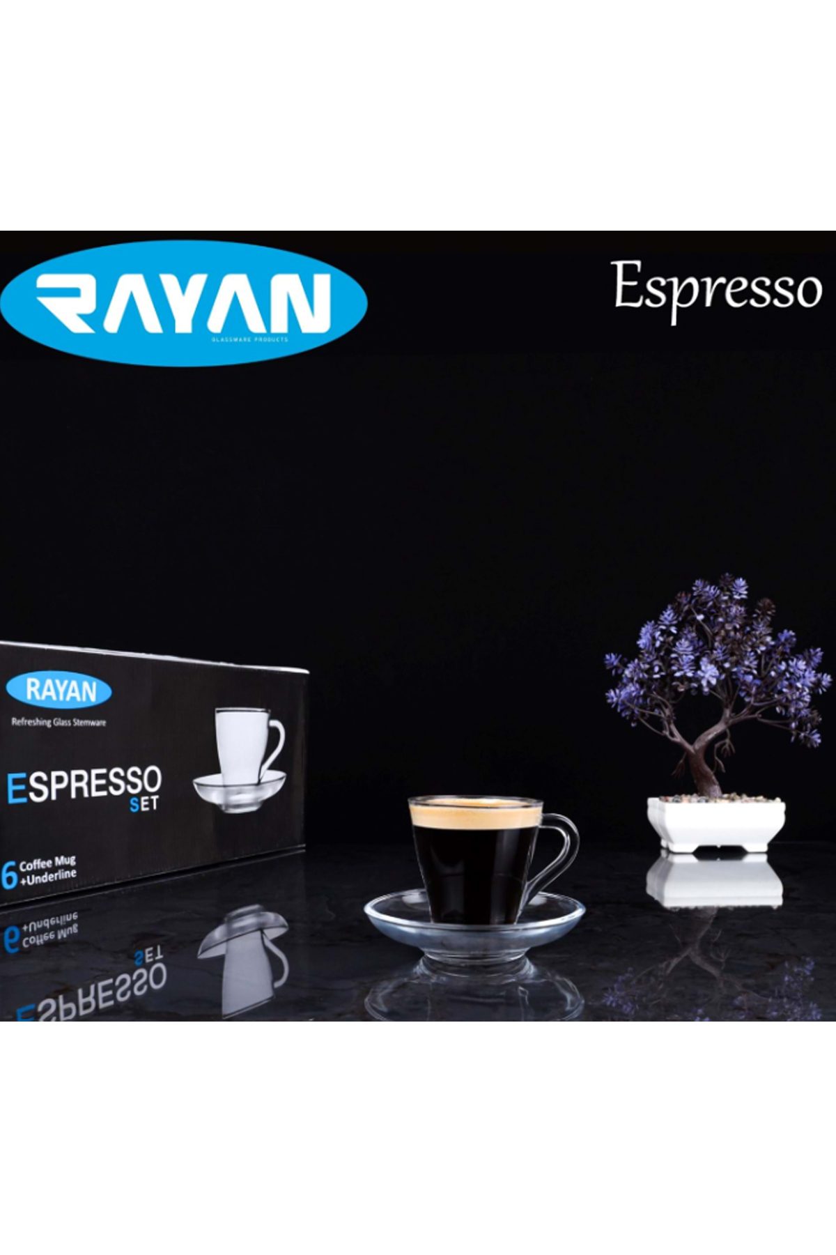 Rayan 6'lı Espresso Bardak Seti - Lisinya