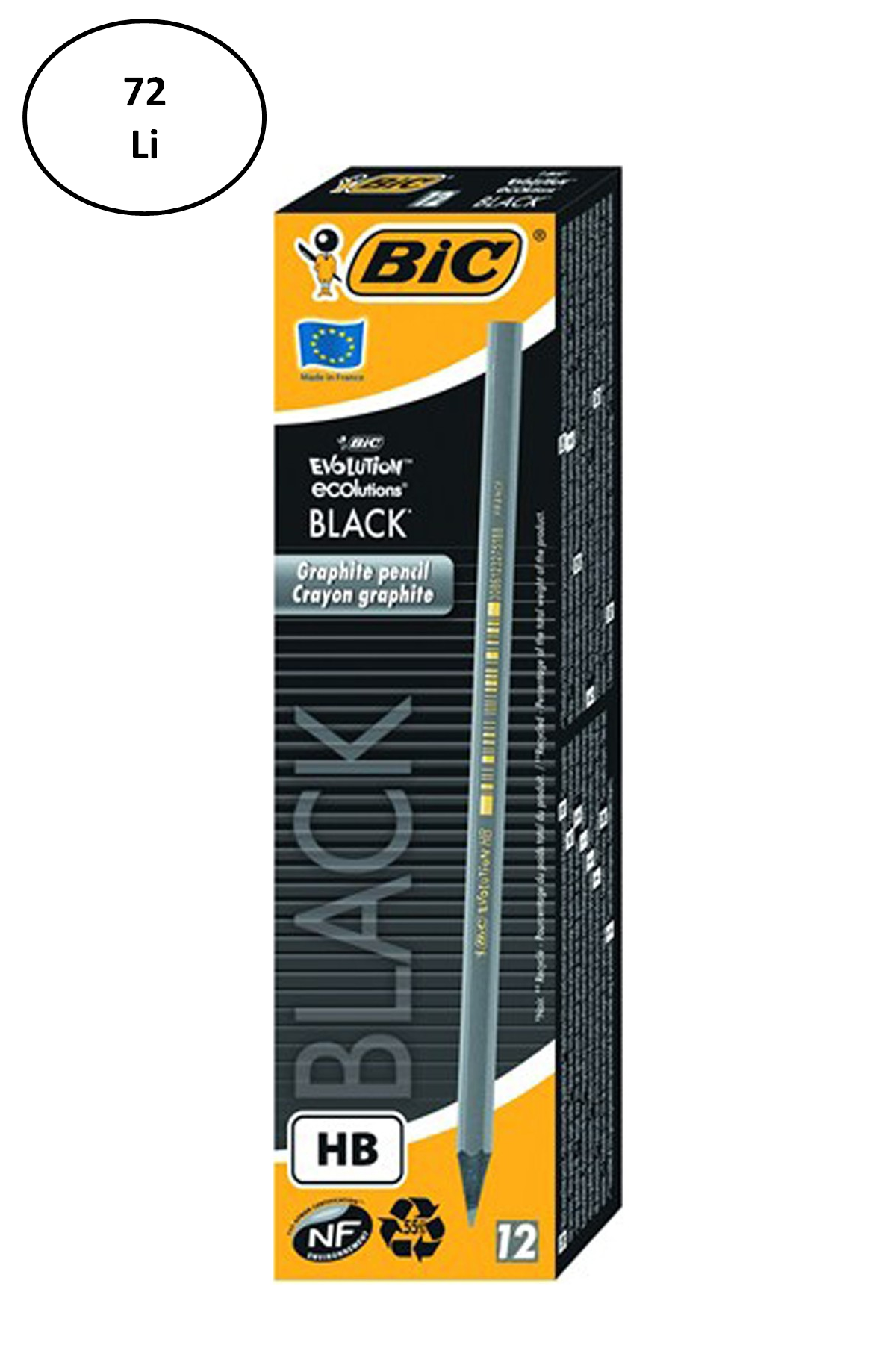 Bic Evolution Black HB Kurşun Kalem 72'li - Lisinya