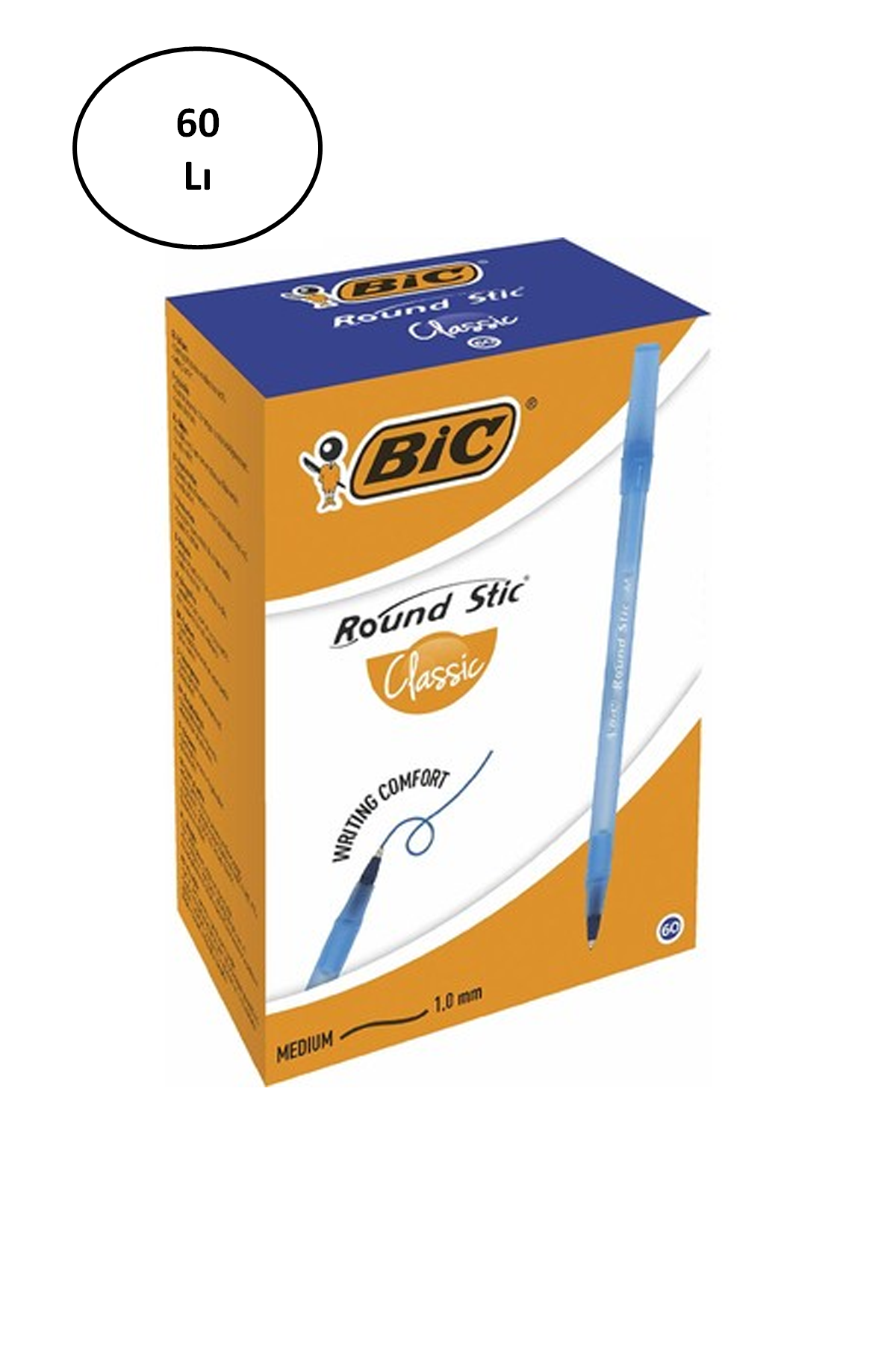 Bic Round Stic Tükenmez Kalem Mavi 60'lı - Lisinya