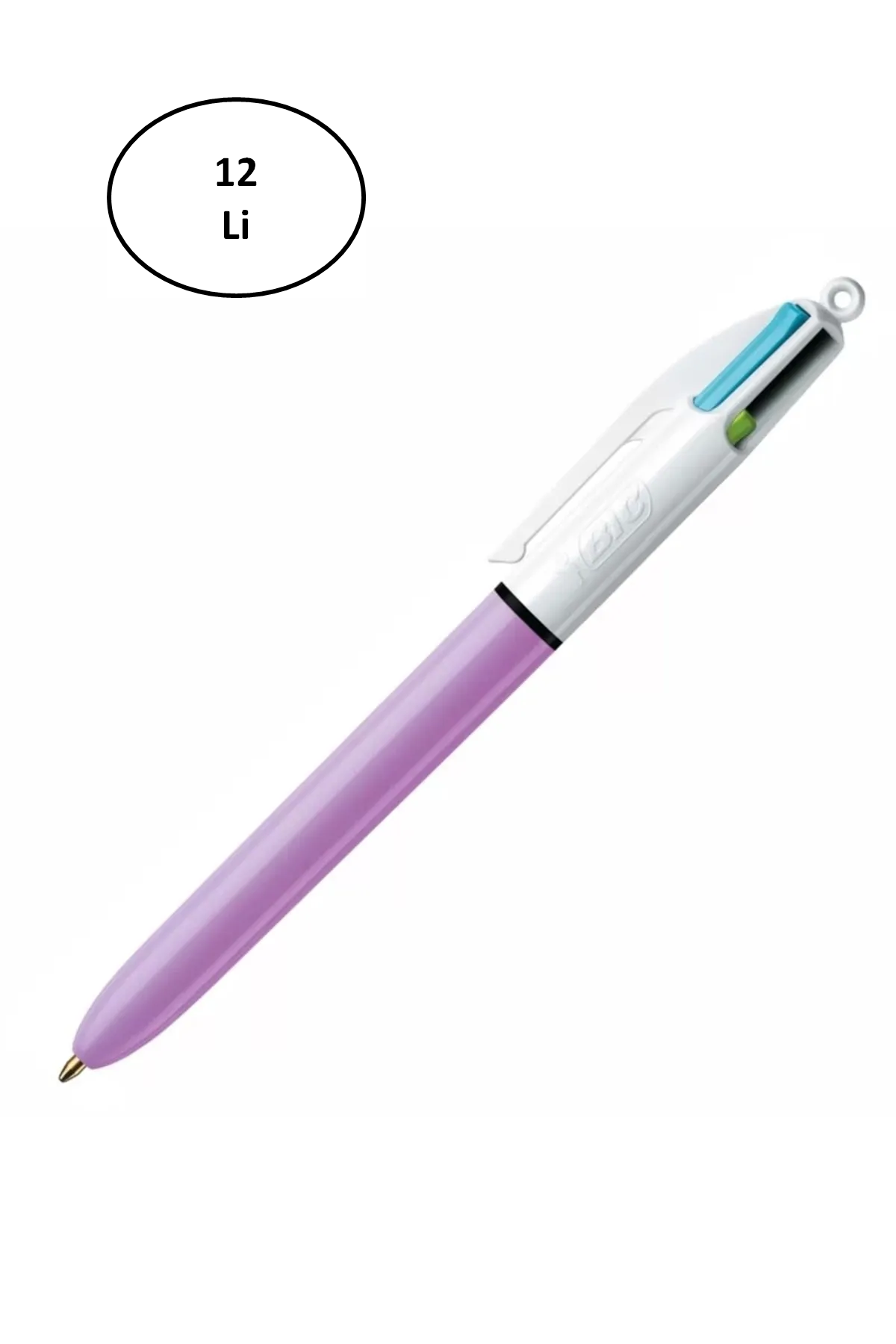 Bic 4 Renk Fun Purple Gövde Tükenmez Kalem 503815 12'li - Lisinya