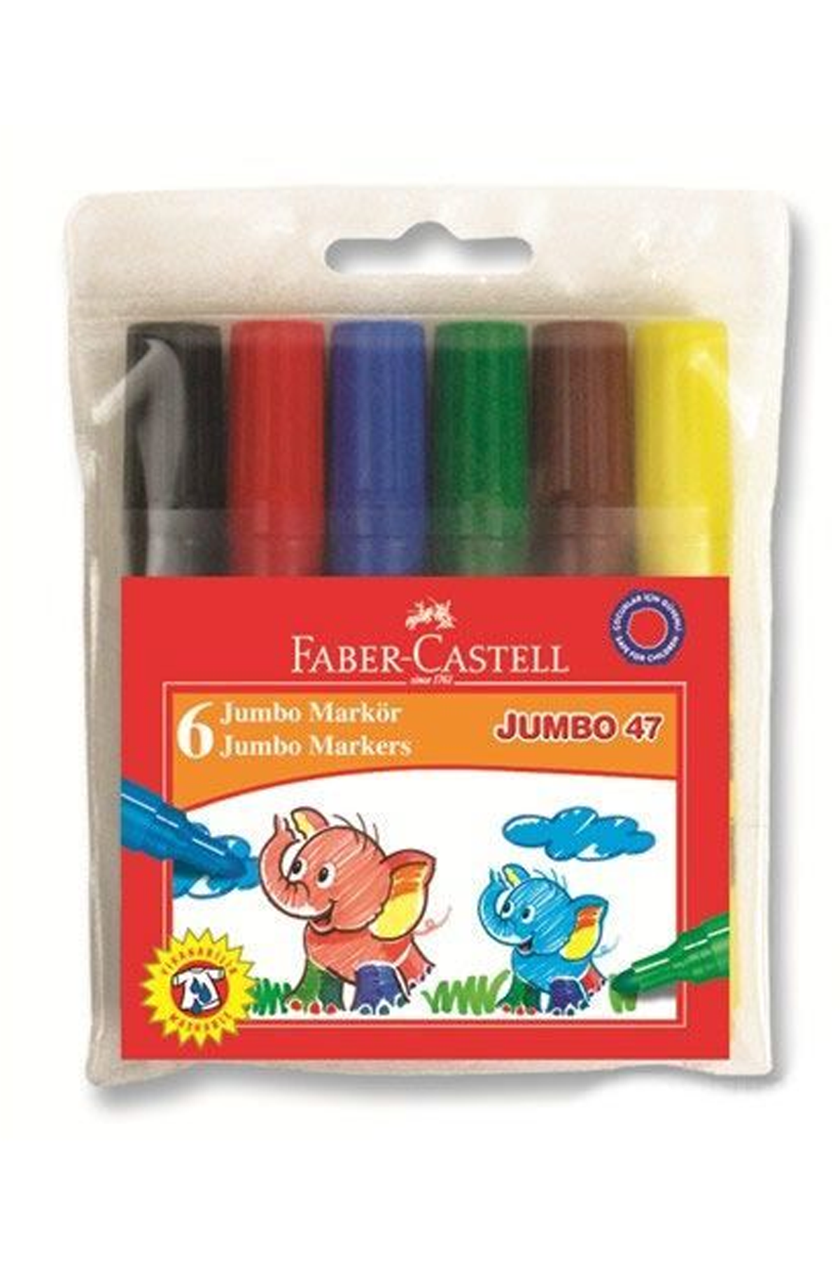 Faber Castell Fc Jumbo 47 Markör 6'lı Poşet - Lisinya