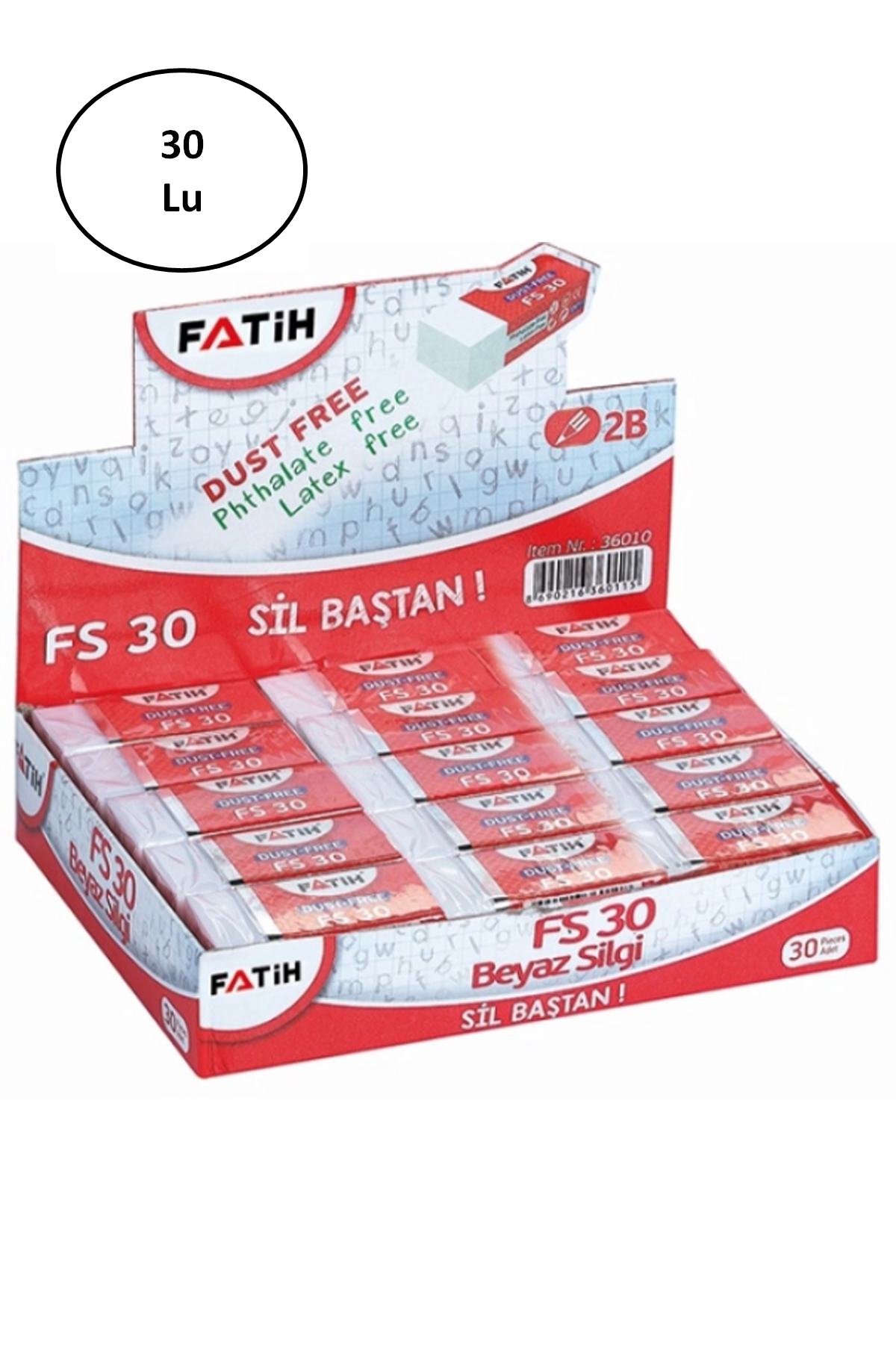 Fatih Fs30 Beyaz Silgi 30'lu - Lisinya