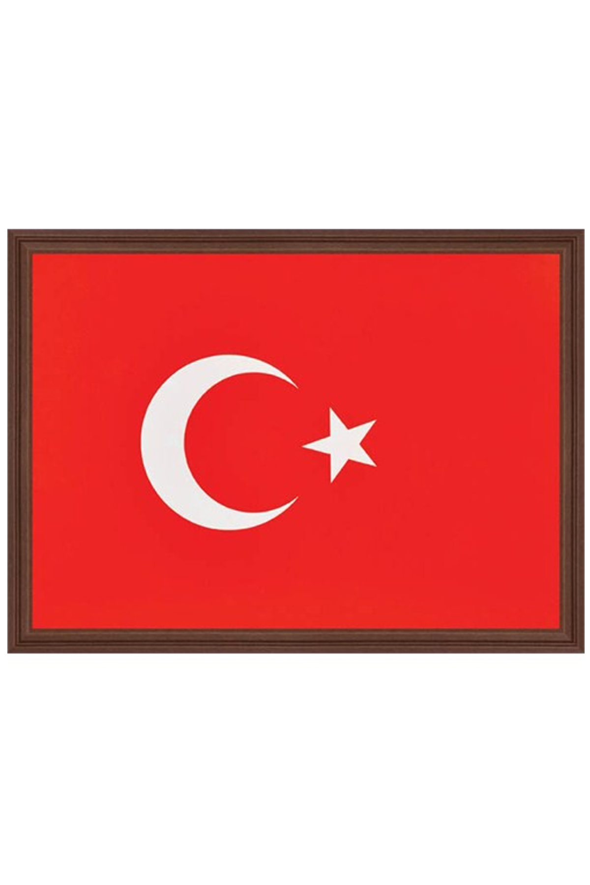 Türk Bayrağı 25X35 Mdf Çerçeveli - Lisinya