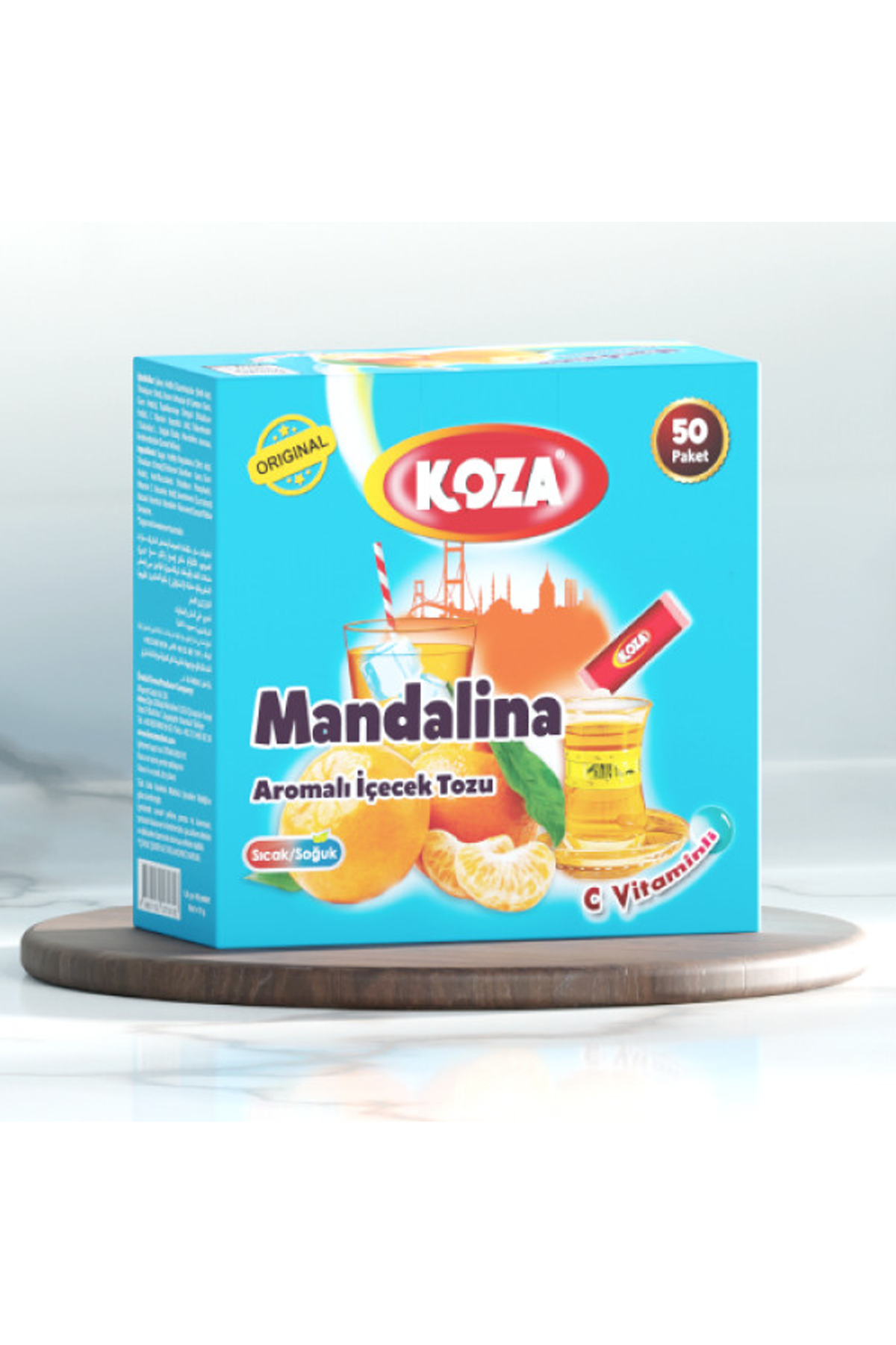 Koza Tek İçimlik Mandalina Aromalı Toz İçecek 50'li - Lisinya