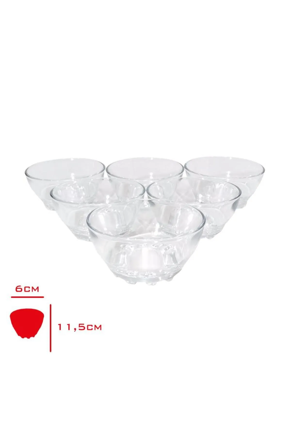 Lisinyaey Bowl Cam Kase 6 Lı 6x11,5 CmLisinya-82641 - Lisinya