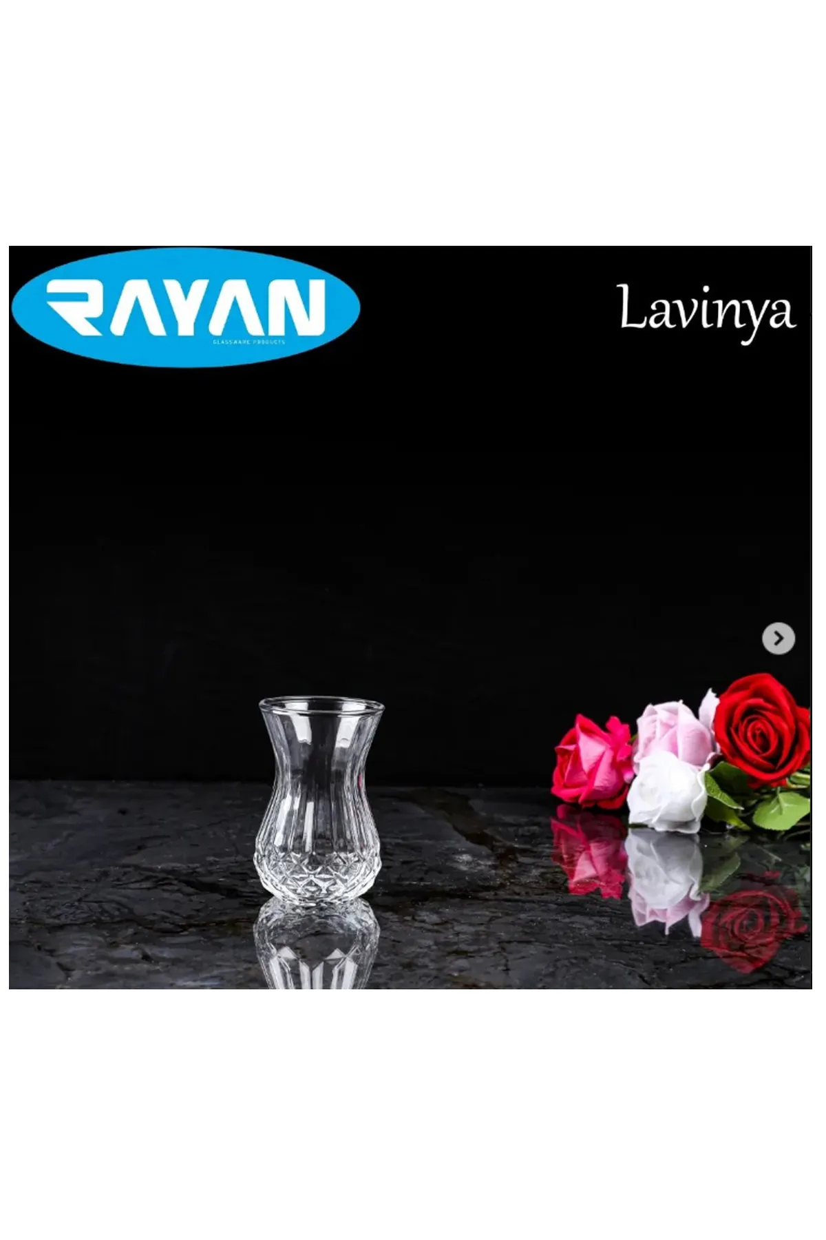 Lavinya 6'lı Kesme Çay Bardağı Lisinya-82632 - Lisinya