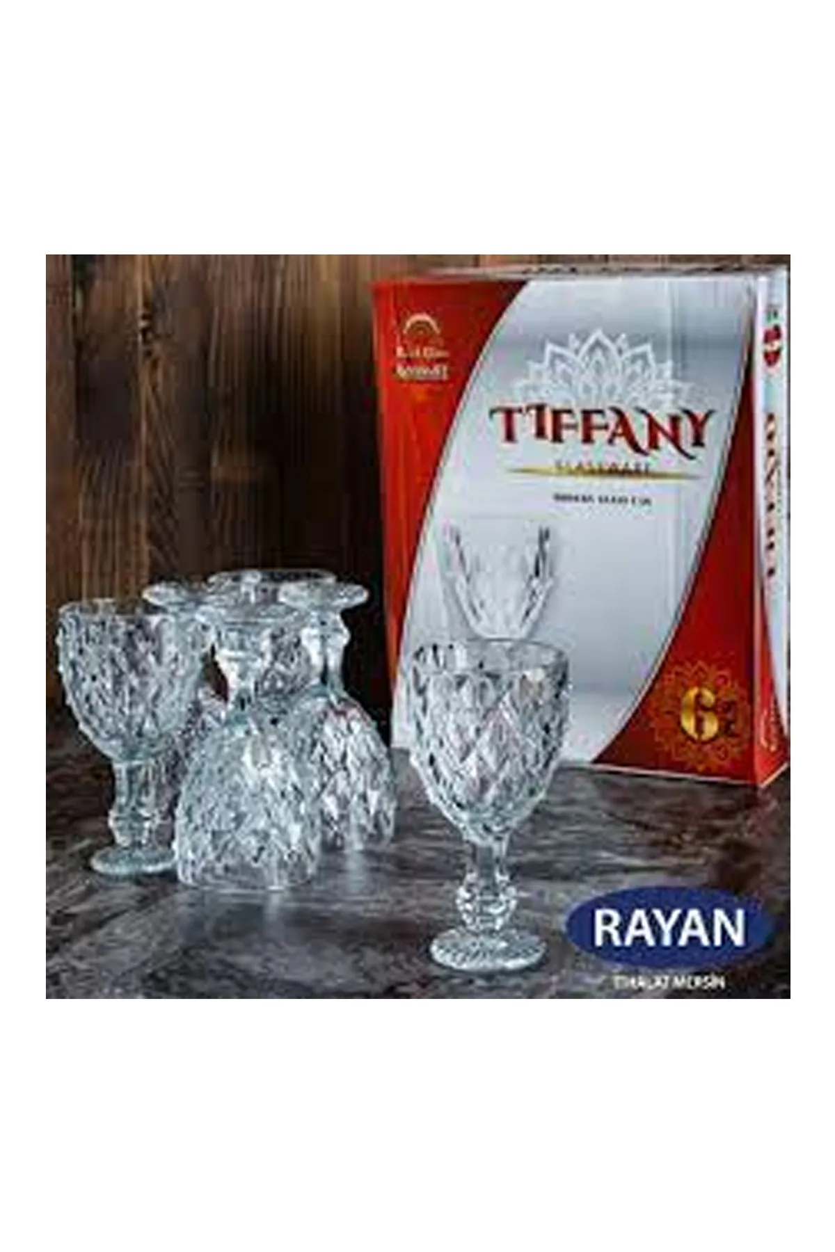 Tiffany 6'lı Lüx Ayaklı Bardak Lisinya-82628 - Lisinya