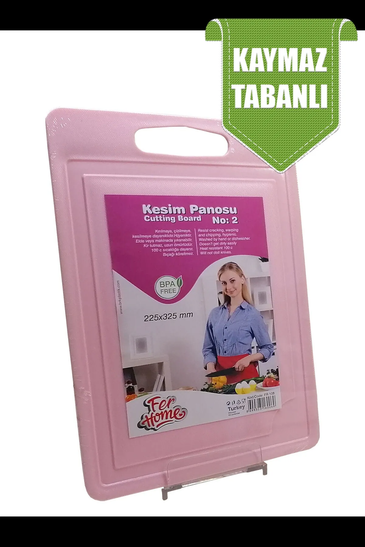 Kesme Tahtası Plastik Büyük Kesme Sunum Tahtası Kesim Panosu 225x325 Mm Lisinya-FR-108 - Lisinya