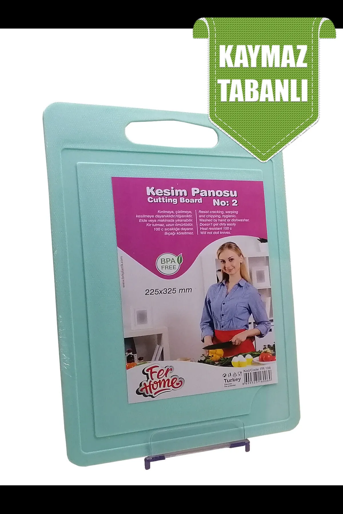 Kesme Tahtası Plastik Büyük Kesme Sunum Tahtası Kesim Panosu 225x325 Mm Lisinya-FR-108 - Lisinya