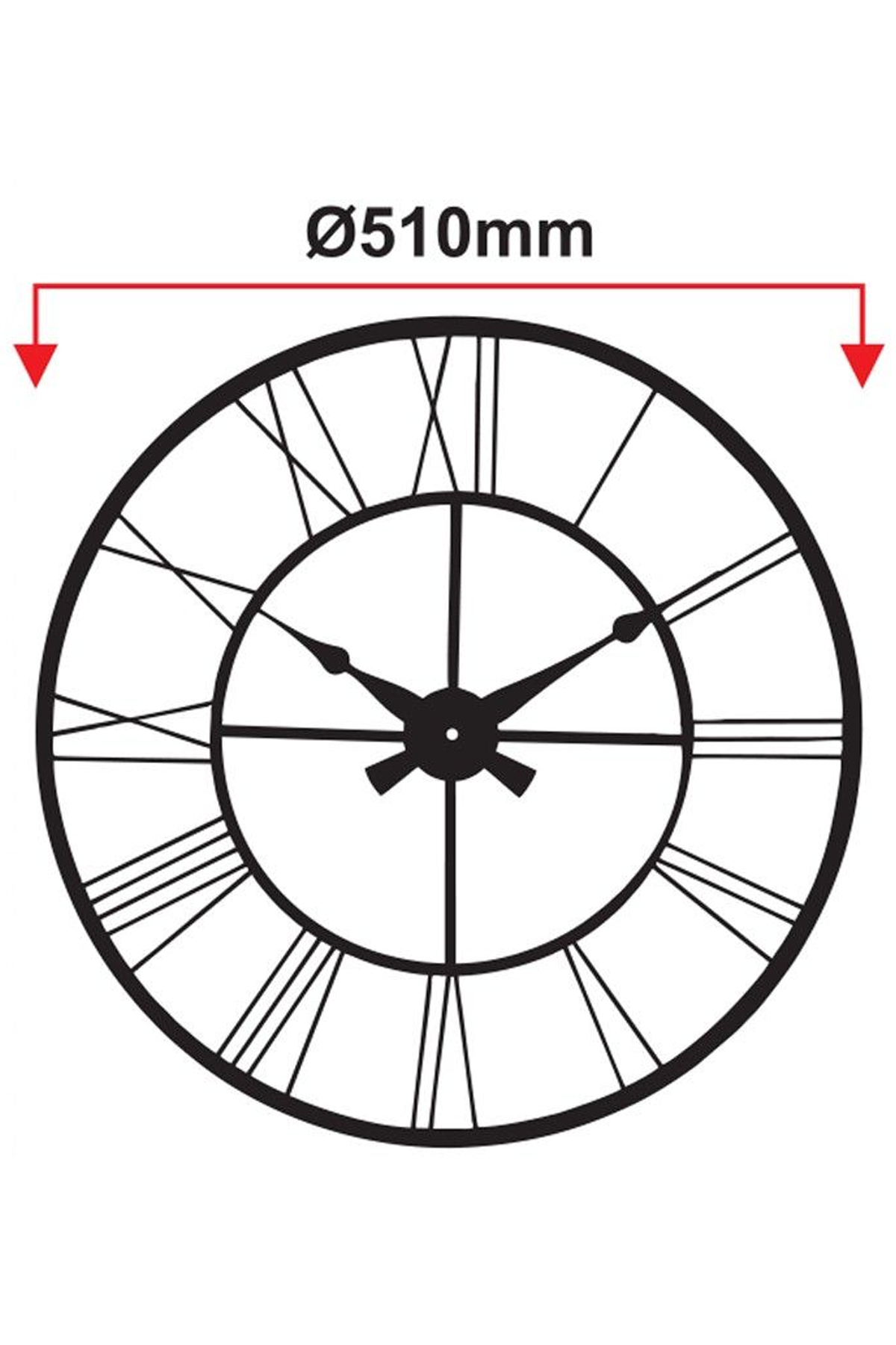 Galaxy Renkli 50 cm Metal Duvar Saati Lisinya-DM-65 - Lisinya