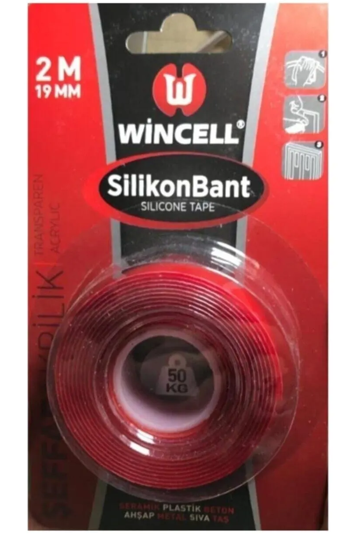 Silikon Çift Taraflı Bant 19mm x 2 Mt Lisinya-CK-4039 - Lisinya