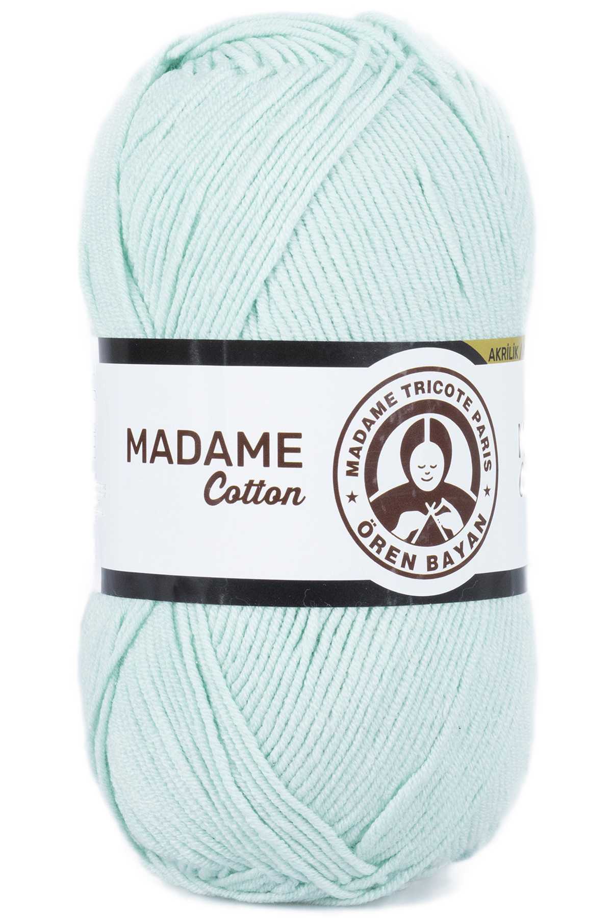 1 Adet Madame Cotton El Örgü İpi Yünü 100 gr 017 Mint Yeşili - Lisinya