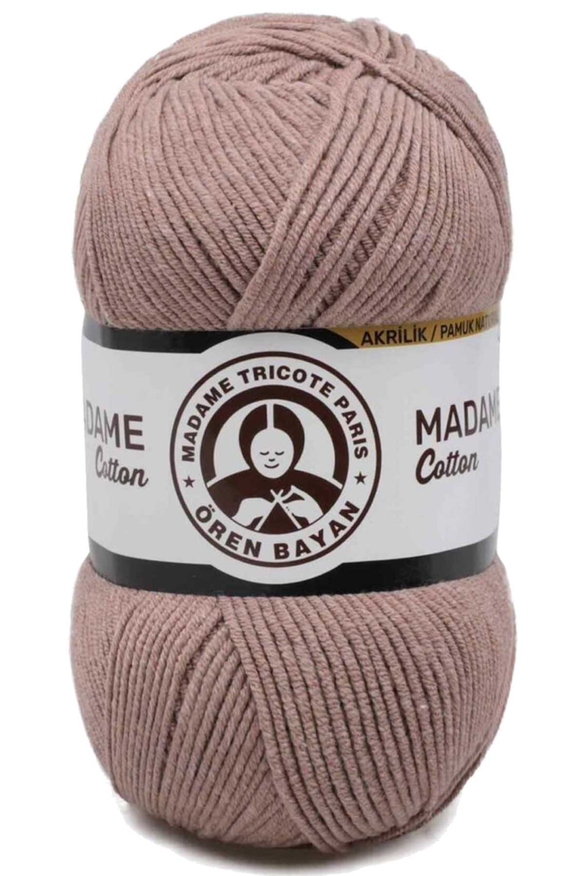 1 Adet Madame Cotton El Örgü İpi Yünü 100 gr 057 Açık Kahve - Lisinya