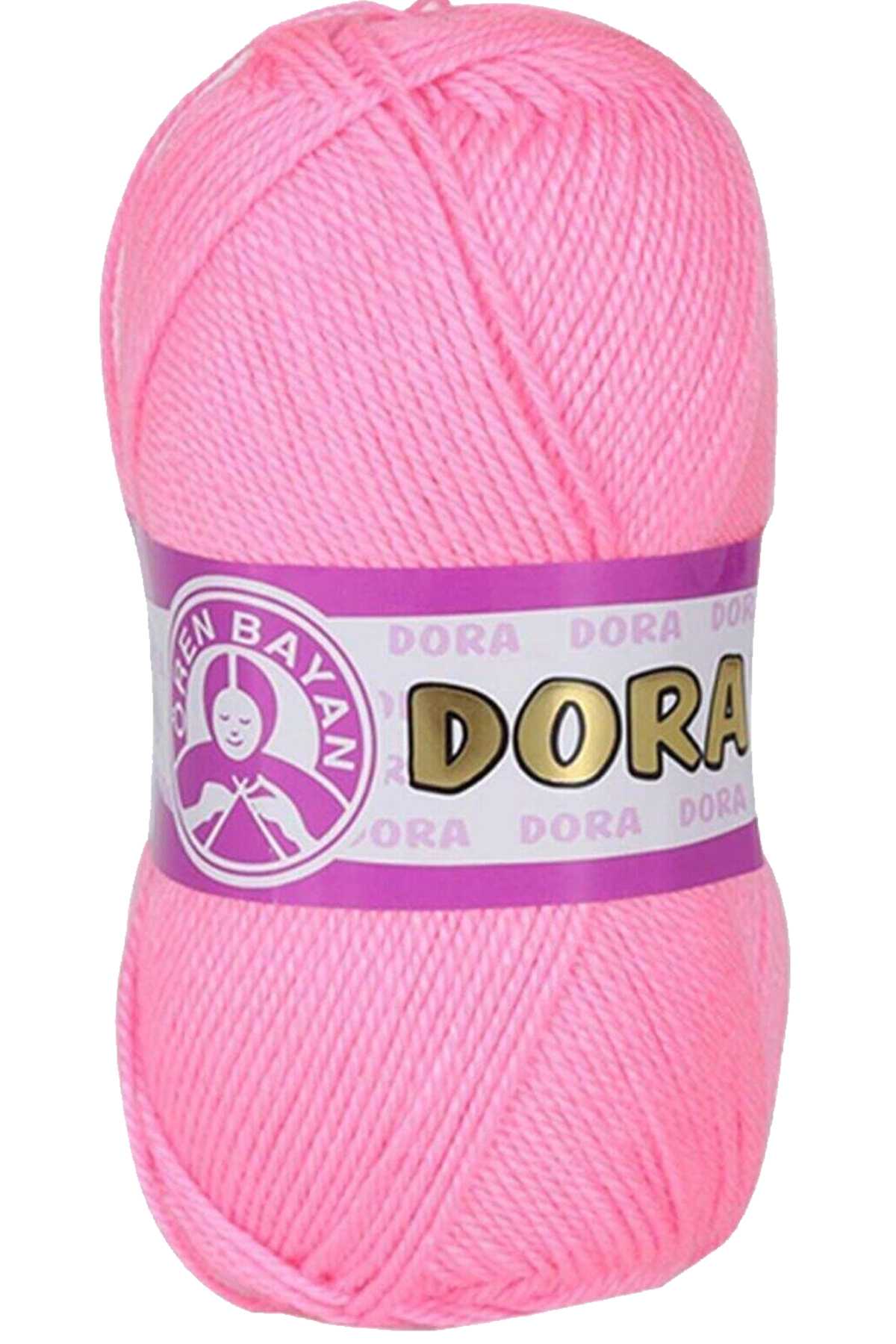 1 Adet Dora El Örgü İpi Yünü 100 gr 040 Şeker Pembe - Lisinya