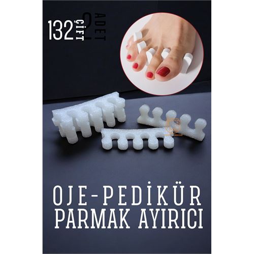 Lisinya Oje Parmak Ayırıcı Pedikür Süngeri 132 Çift - Lisinya