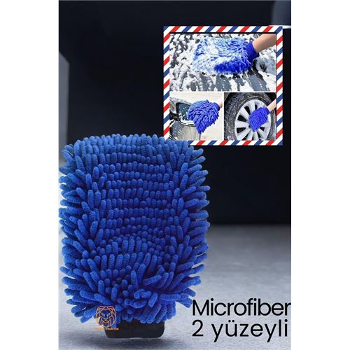 Lisinya Oto Yıkama Eldiveni Jant Torpido Temizlik Eldiveni Microfiber - Lisinya