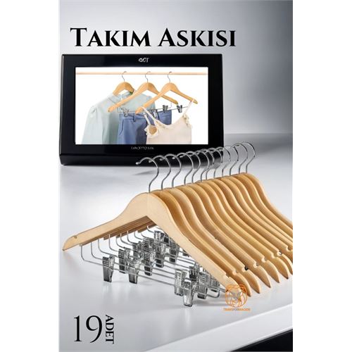 Lisinya Takım Askısı Ceket Etek Pantolon Kıskaçlı 19 ADET - Lisinya