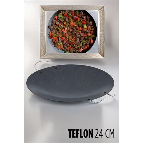 Lisinya Teflon Kavurma Tavası Gözleme Et Sote 24 CM - Lisinya