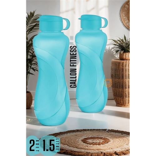 Lisinya 1.5 LT Büyük Matara Gallon Fitness TURKUAZ - Lisinya