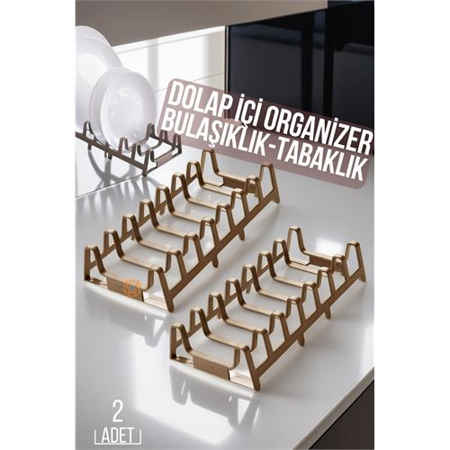 Lisinya 2 li Dolap İçi Tencere Kapak Ve Tabak Düzenleyici Kurutmalık Organizer - Lisinya