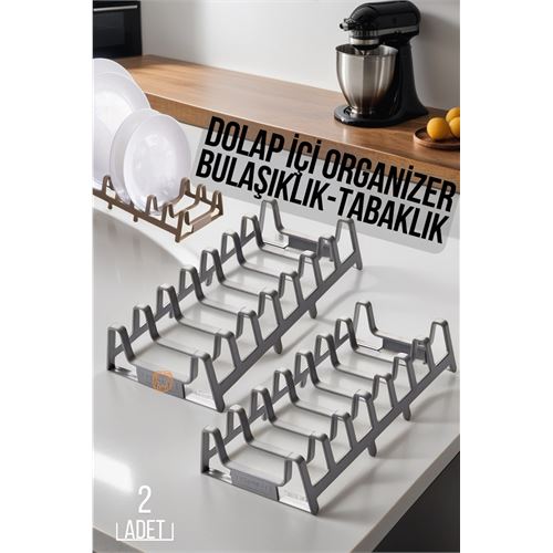 Lisinya 2 li Dolap İçi Tencere Kapak Ve Tabak Düzenleyici Kurutmalık Organizer - Lisinya