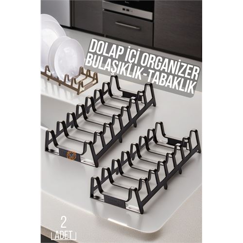 Lisinya 2 li Dolap İçi Tencere Kapak Ve Tabak Düzenleyici Kurutmalık Organizer - Lisinya