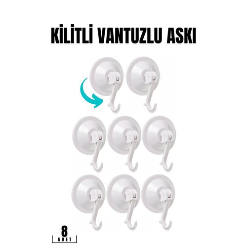 Lisinya Vantuzlu Askı 5.5 cm 8 li Paket - Lisinya