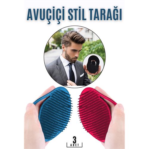 Lisinya Sakinleştirici Sakal Saç Stil Tarağı 3 lü Set Beretta Design - Lisinya