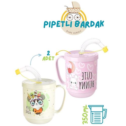 Lisinya Pipetli Bardak 2 li Momma Design - Lisinya