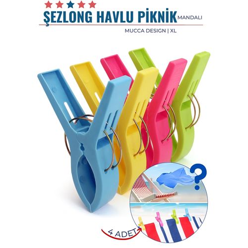 Lisinya XL Plaj Havlu Şezlong Piknik Mandalı 4 ADET Mucca Design - Lisinya