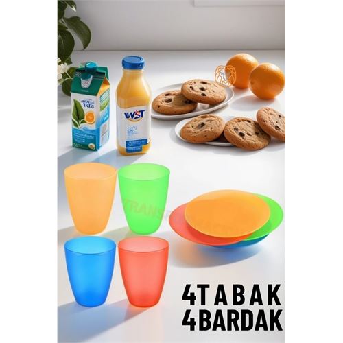 Lisinya 8 ADET Tabak ve Bardak Seti - Lisinya